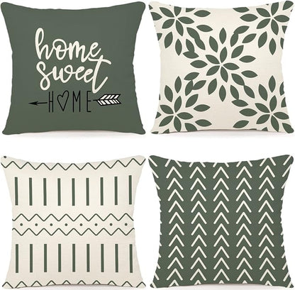 YCOLL Pillow Covers 16x16 Set of 4, Modern Sofa Throw Pillow Cover, Decorative by PillowCoversExpert