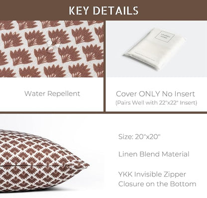 Crumbs Home Modern Farmhouse California Casual Indoor Outdoor Throw Pillow Cover - Image 5