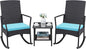 Greesum 3 Pieces Patio Furniture Set Outdoor Wicker Rocking Chairs by BuynowfromGreesum