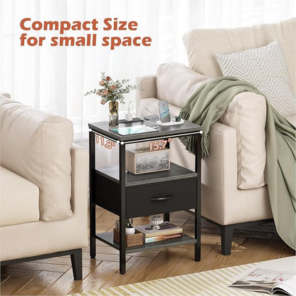 SUPERJARE Nightstand Set of 2, Bed Side Tables - Image 6