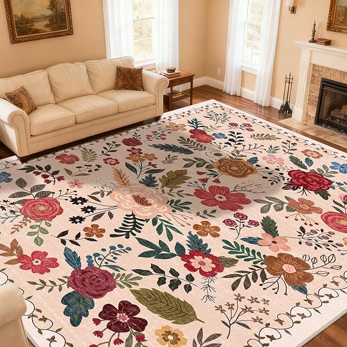 Extra Large 10x14 Area Rug for Living Room, Washable Rugs for Dining Room by Unknown