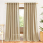 NICETOWN Linen Brown Curtains & Drapes Privacy by NICETOWN