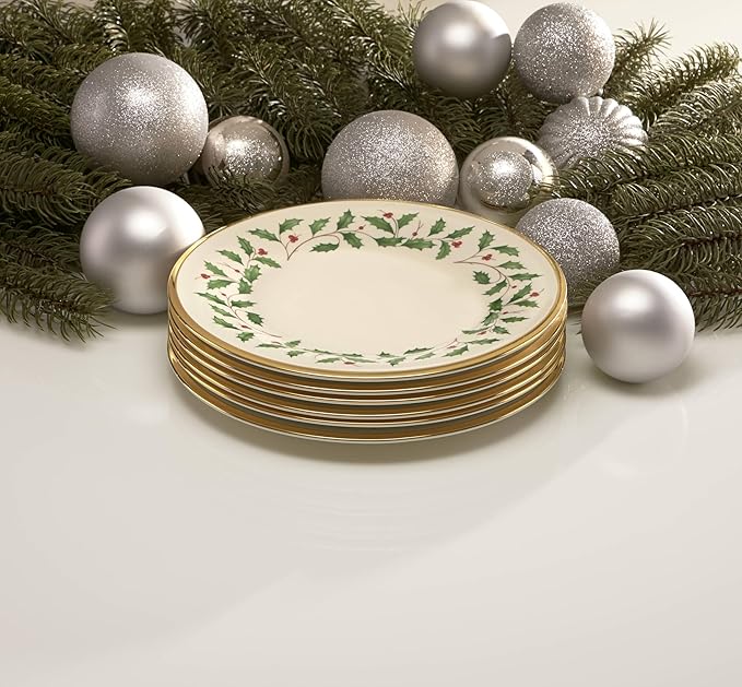 Lenox 146504010 Holiday Salad Plate, Christmas Dinnerware
