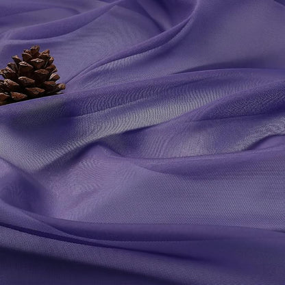 Purple Sheer Curtains 72 Inches Long 2 Panels Set, Light Filtering Sheer - Image 5