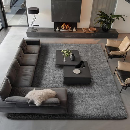 Ophanie Area Rugs 9x12 Living Room, Large Grey Bedroom Carpet, Big Shag Indoor - Image 5