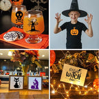 50 PCS Small Reusable Halloween Stencils, 3x3 Inch for Painting on Wood DIY Crafts Ornaments & Decoration (50pcs 3in)