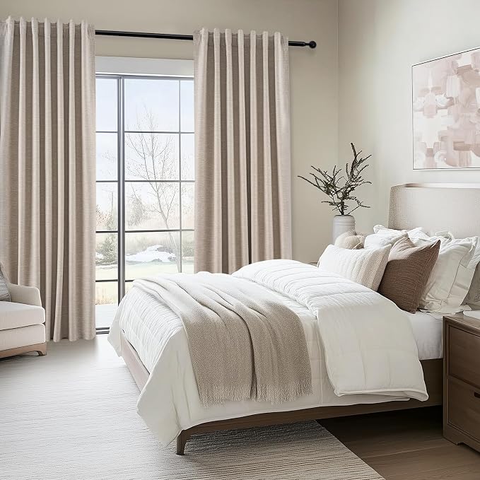 Linen Blackout Curtains 120 Inches Long - Image 3