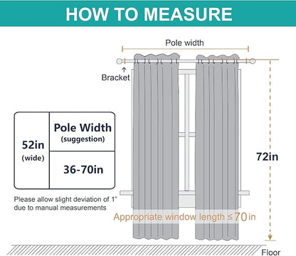 NICETOWN Grey Full Shade Curtain Panels, Pair of Energy Smart & Noise Blocking - Image 7