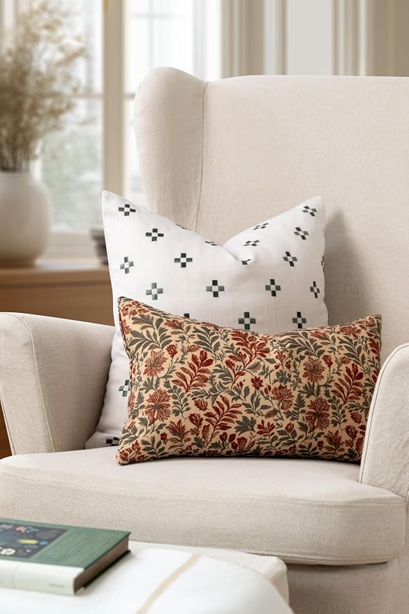 Crumbs Home Modern Farmhouse California Casual Indoor Outdoor Throw Pillow Cover - Image 2