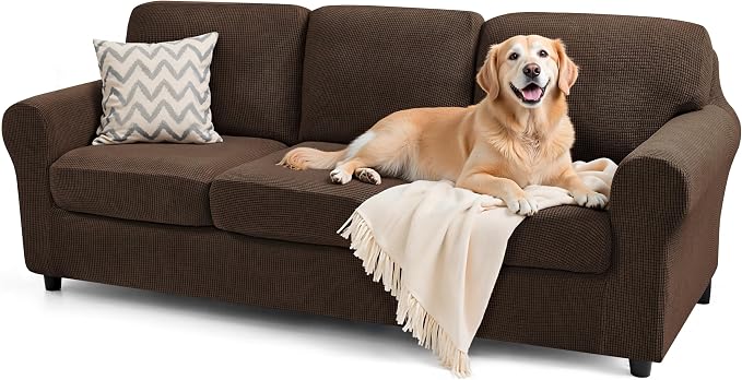 SUBRTEX 7 Pieces Stretch Sofa Slipcover, Couch Cover by Subrtex