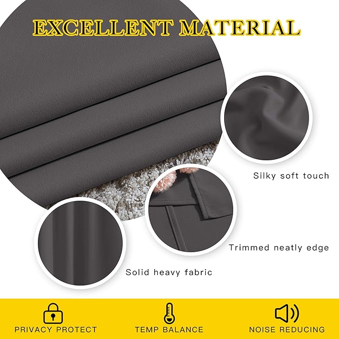 NICETOWN Bedroom Blackout Curtains Panels - Image 5