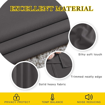 NICETOWN Blackout Kitchen Curtains 48 inch Length 2 Panels - Image 4