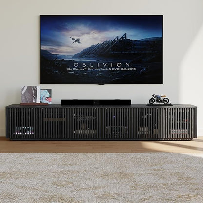POVISON Full Assembled Mid Century Modern TV Stand, Entertainment Center - Image 3