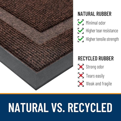 OLANLY Front Door Mat Outside 59x23, All-Season Heavy-Duty Rubber Doormat | - Image 4