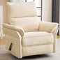 Oversized Recliner Chair, Chenille Glider Rocking Nursery Chair by Rhevoy