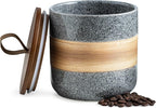 Spice Jars with Airtight Lid, Coffee Container Canister Kitchen Food Storage Jars for Spice Sugar Tea Bag, Stackable Decorative Jars for Countertop, Grey & 37oz