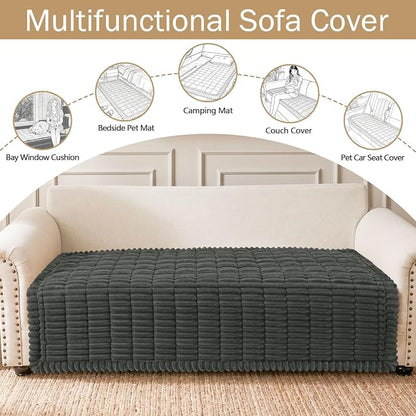 Couch Cover for Dogs, Washable Non Slip Plush Flannel Sofa Protector | Thick - Image 3