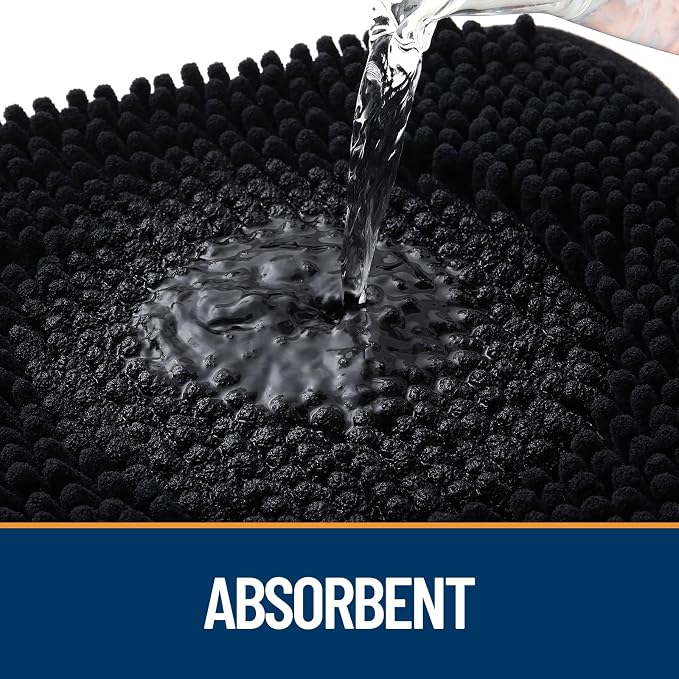 OLANLY Dog Door Mat for Muddy Paws 47x32, Super Absorbent Chenille Mud Mat | - Image 3