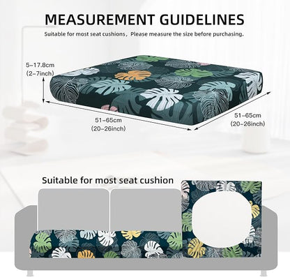 8Pcs Outdoor Cushion Covers, Elastic Patio Cushion Covers | Washable, - Image 2
