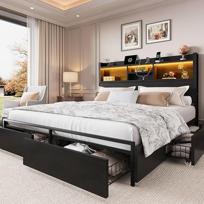 LARMACE Queen Size Bed Frame by LARMACE