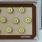 CHEFMADE 13-Inch Silicone Baking Mat with Measurements, Non-stick Heat Resistant Rolling Dough Mat, for Pastry,Pizza, Fondant and Pie Crust Making 8.6" x 12.6" (Brown)