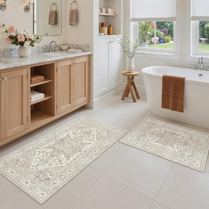 Madane 2-Piece Area Rugs Set, Small Kitchen Runner Non-Slip, Low Pile Floor - Image 3