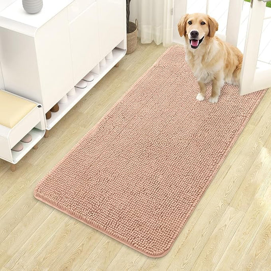 OLANLY Dog Door Mat for Muddy Paws 44x24, Super Absorbent Chenille Mud Mat | by OLANLY