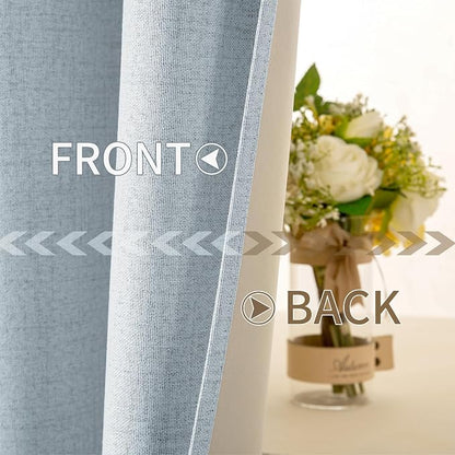MIULEE 100% Blackout Linen Curtains - Image 6