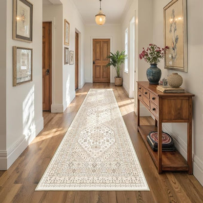 Runner Rug 2x10, Washable Rugs for Entryway Rug, Cream/Beige | Non Slip Kitchen - Image 5