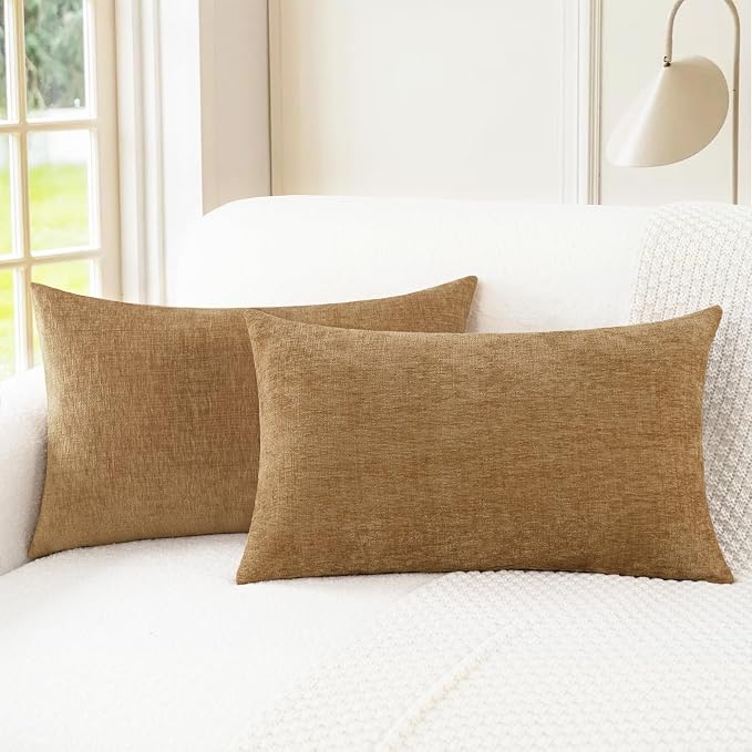 CaliTime Decorative Couch Throw Pillow Covers 26 X 16 Inches Apricot Brown | by CaliTime
