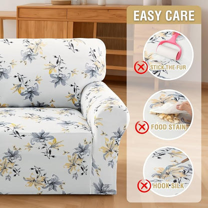 H.VERSAILTEX Floral Pattern Chair Slip Covers Printed Couch Cover Super Soft - Image 8