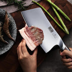 Cleaver Knife 7 Inch, Ultra Sharp Japanese High Carbon Steel Vegetable Meat Cleaver, Multifunction Chopper Butcher Knife for Home Kitchen and Restaurant