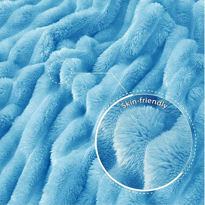 Exclusivo Mezcla Striped King Size Fleece Blanket - Image 5