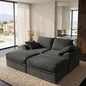 Upgrade Boneless Couch with Storage, Extra Deep&High Seat Modular Sectional by Unknown