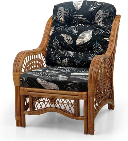 Malibu Lounge Living Accent Armchair Natural Rattan Wicker Handmade Design - Image 3