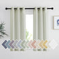 NICETOWN Sage Green Sheer Curtains 48 inches Long, Grommet Linen Blend Semi by NICETOWN
