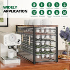 Simple Trending 5 Tier Coffee Pod Holder for K Cup, 160 Pod Pack Capacity Rack, Wood, Black