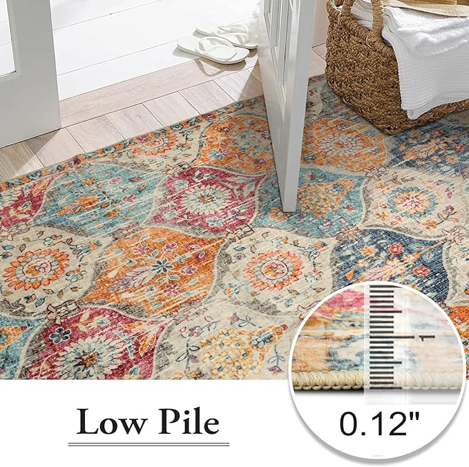 Lahome Moroccan Washable Area Rugs 8x10, 8x10 Rugs - Image 6