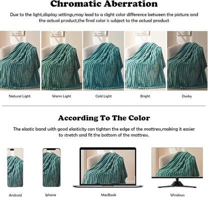 NEWCOSPLAY Fleece Ribbed Cozy Twin Blanket - Image 6