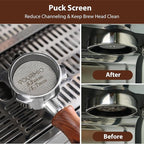 54mm Bottomless Portafilter - Breville Compatible Naked Portafilter, Rosewood Handle & 18-20g Filter Basket & Puck Screen Included, Fits Barista Express, Pro, Touch, Bambino Plus, Infuser