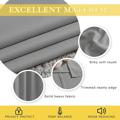 NICETOWN Extra Wide Sliding Door Curtains, Thermal Insulated Blackout Patio - Image 6