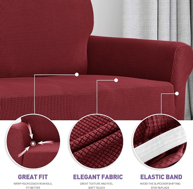 ZNSAYOTX Super Stretch Chair Slipcover Universal Sofa Chair Covers - Image 3
