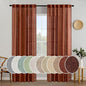 MIULEE Burnt Orange Fall Linen Curtains 42x84 Inch 2 Panels by MIULEE