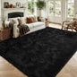 5x7 Black Fluffy Soft Area Rug Non-Slip by ModernHomeDecor