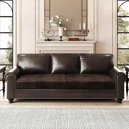 ANARACHON Leather Look Couch Cushion Covers Sofa Seat Slipcovers Sets Couches - Image 2