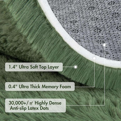 8x10 Ft Extra Large Shag Green Area Rug - Image 7
