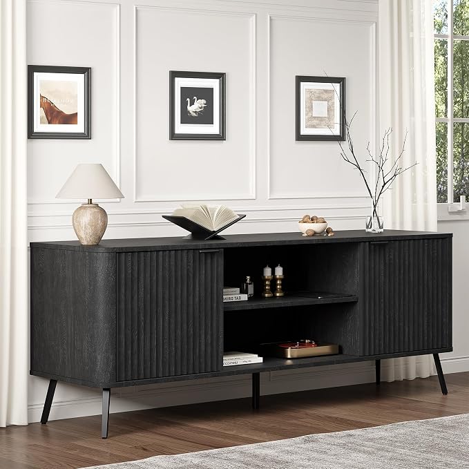 Fatmok TV Stand, Mid Century Entertainment Center - Image 3