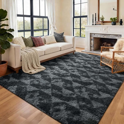 6x9 Ft Large Shag Rugs for Bedroom Living Room for Men Boys, Tie Dyed Ultra by Cuzwlovita