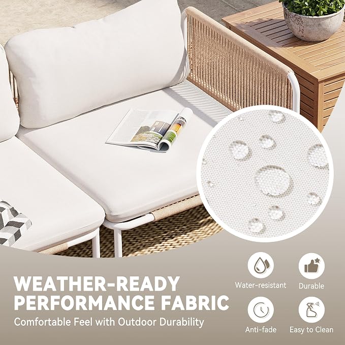 Crestlive Products Outdoor Oversized Loveseat Set, Patio Conversation Sets - Image 7