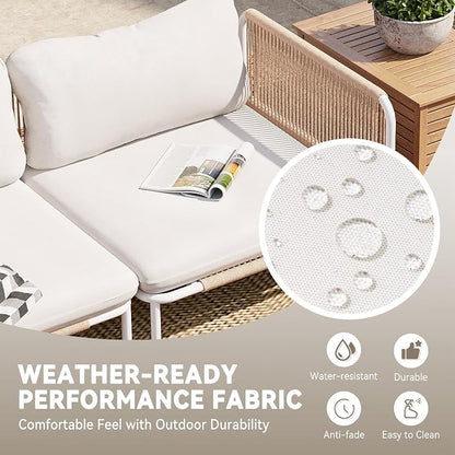 Crestlive Products Outdoor Oversized Loveseat Set, Patio Conversation Sets - Image 7